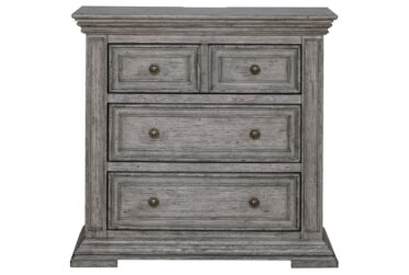 Big Valley Gray 3-Drawer Bedside Chest