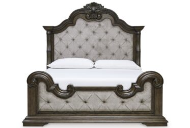 Maylee Brown Upholstered King Bed