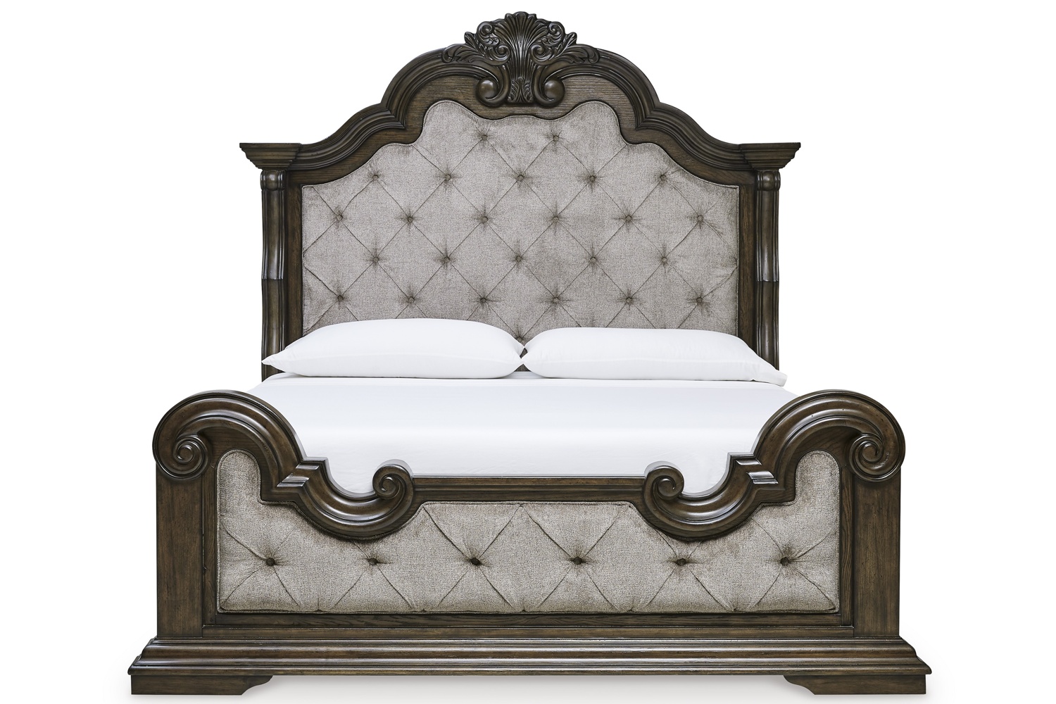 Maylee Brown Upholstered King Bed