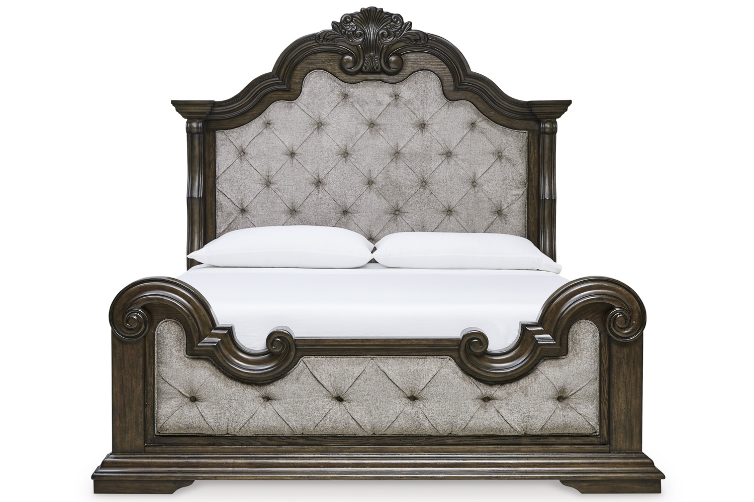 Maylee Brown Upholstered Queen Bed