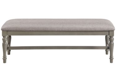 Sunnyvale Gray Upholstered Dining Bench