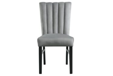 Bellini Gray Velvet Side Chair