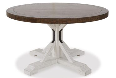 Valebeck Two-Tone Round Dining Table