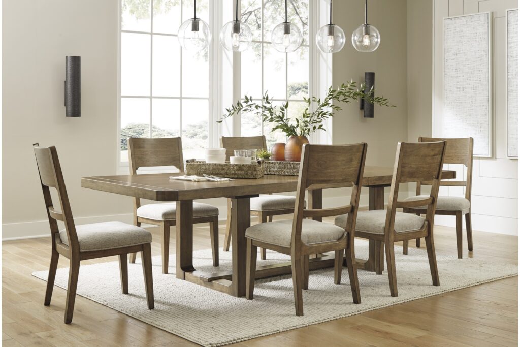 Cabalynn 7-Piece Dining Set with elegant wood finishes, on sale for Black Friday at Georgia Furniture Mart.