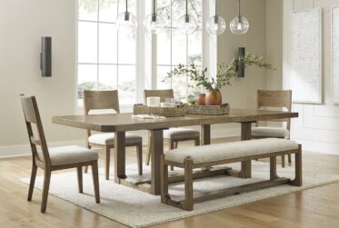 Cabalynn 6 Piece Dining Set With Bench
