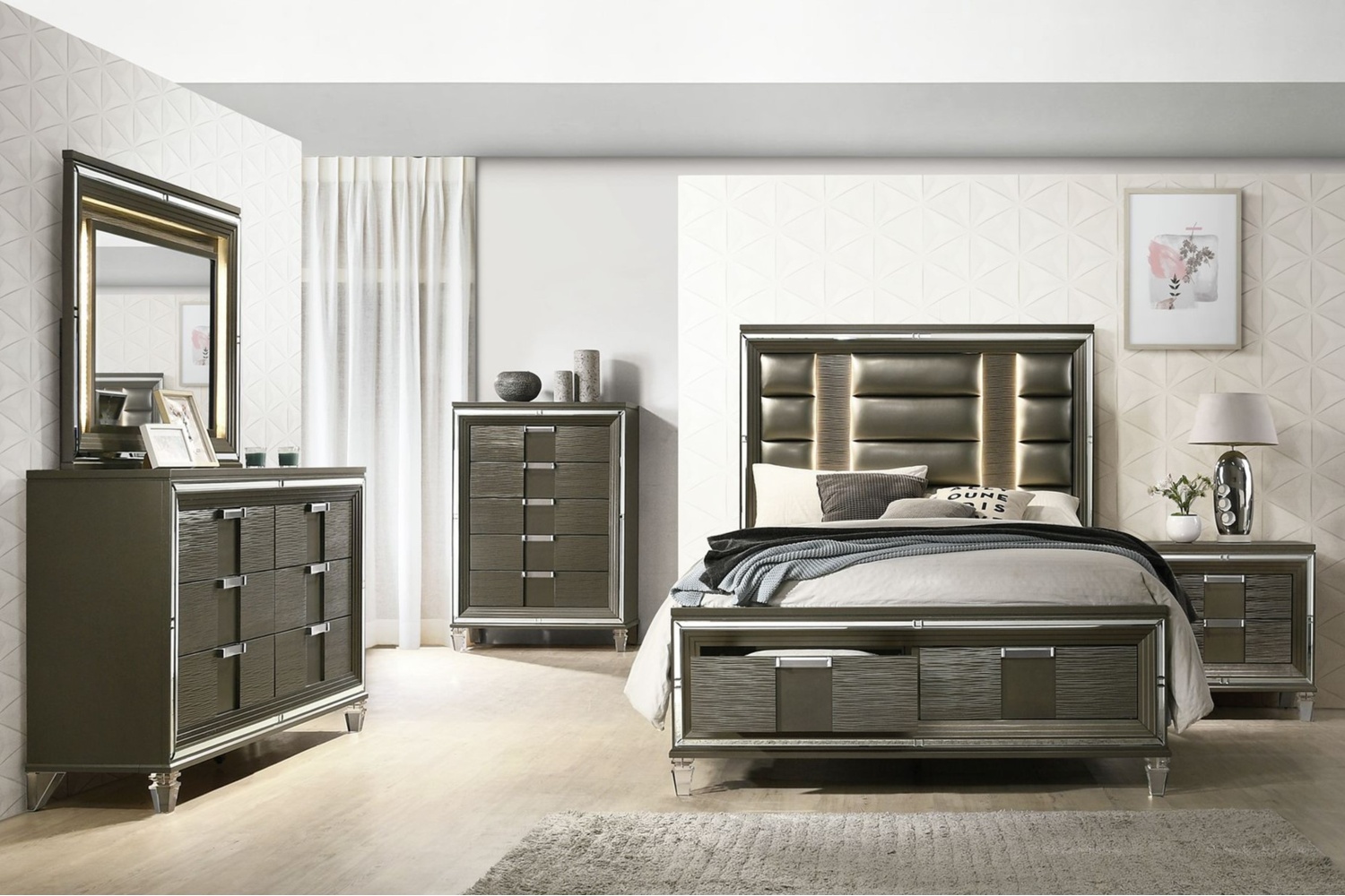Twenty Nine Copper King Storage 5 Piece Bedroom Set