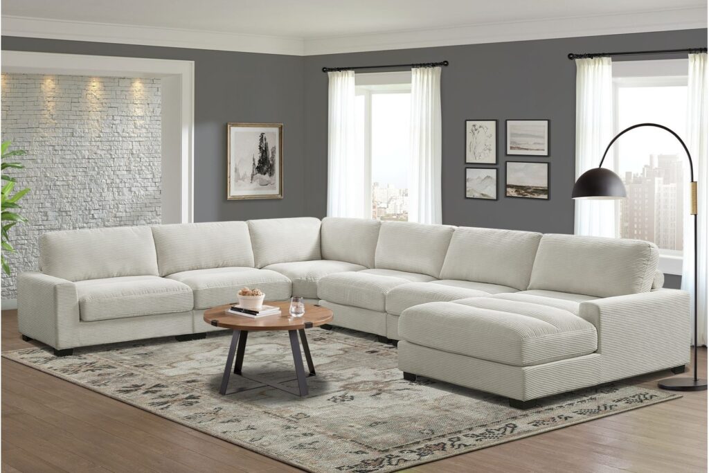 Arizona 6-Piece Sectional with a spacious and comfortable design, on sale during Georgia Furniture Mart’s Black Friday Sale.
