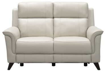 Kester Laurel Cream Leather Power Loveseat