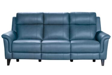 Kester Mason Bluegray Leather Power Sofa
