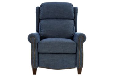 Meade Tweed Indigo Pushback Recliner