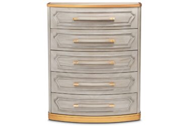 St, Charles Dove Gray 5-Drawer High Boy Chest