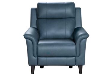 Kester Mason Bluegray Leather Power Recliner