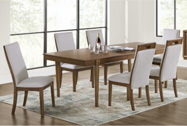 Lyncott Brown 7 Piece Dining Set