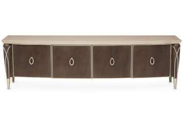 Villa Cherie Hazelnut Marble Media Cabinet By Michael Amini
