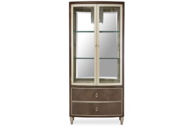 Villa Cherie Hazelnut Display Cabinet By Michael Amini