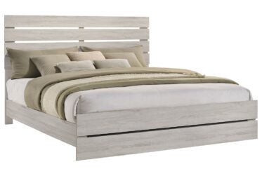 Brantford Coastal White King Panel Bed