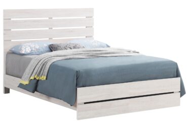 Brantford Coastal White Queen Panel Bed