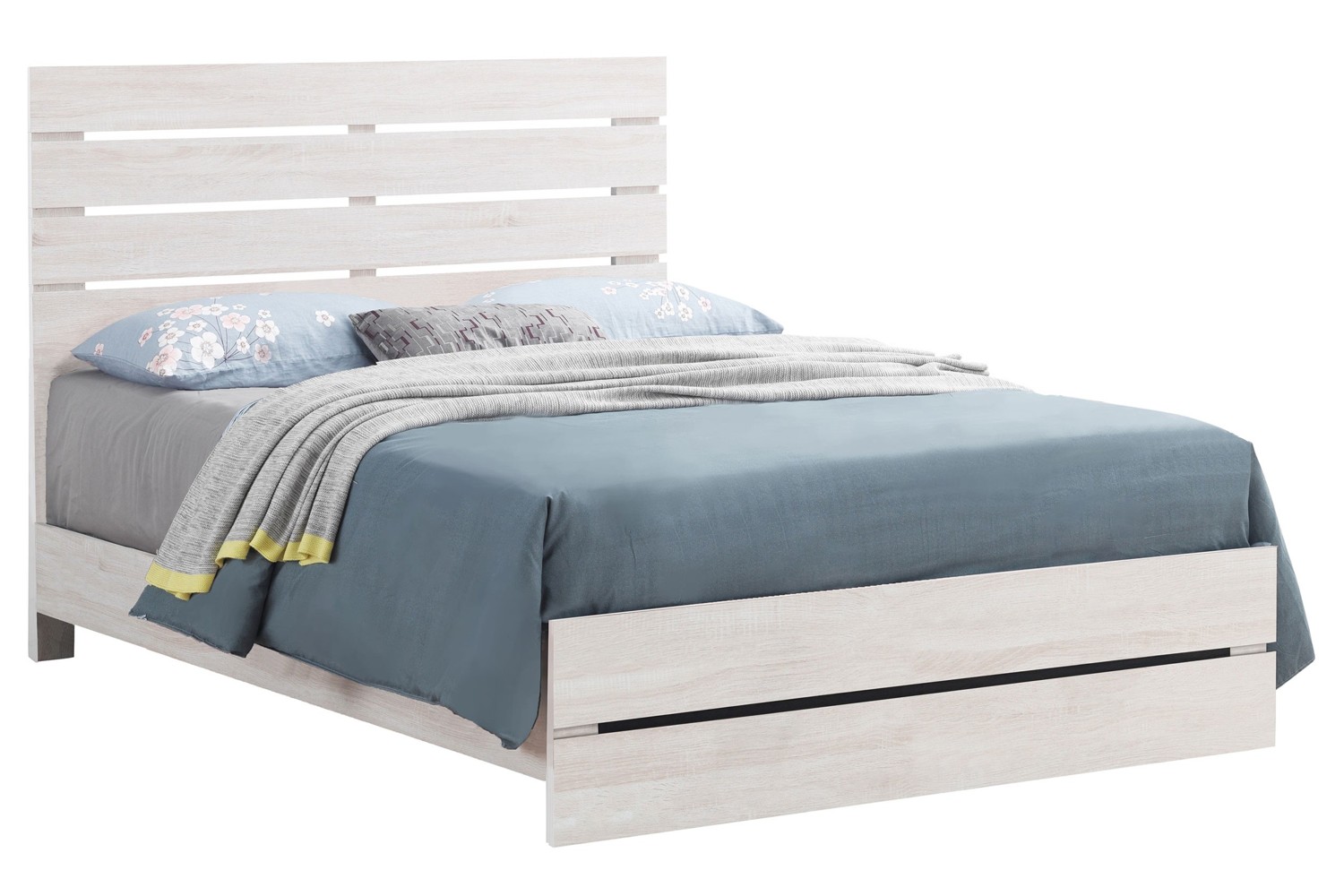 Brantford Coastal White Queen Panel Bed