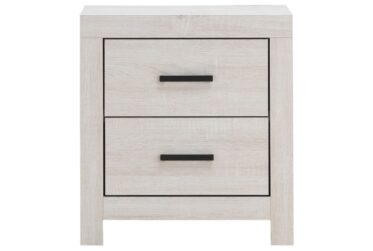 Brantford Coastal White 2-Drawer Nightstand