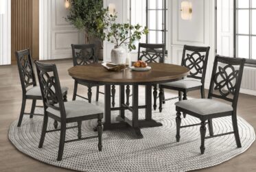 Hilara Espresso Round 5 Piece Dining Set