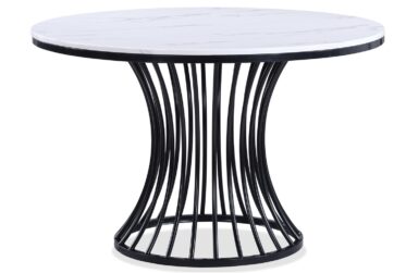 Hadley Faux Marble Round DIning Table