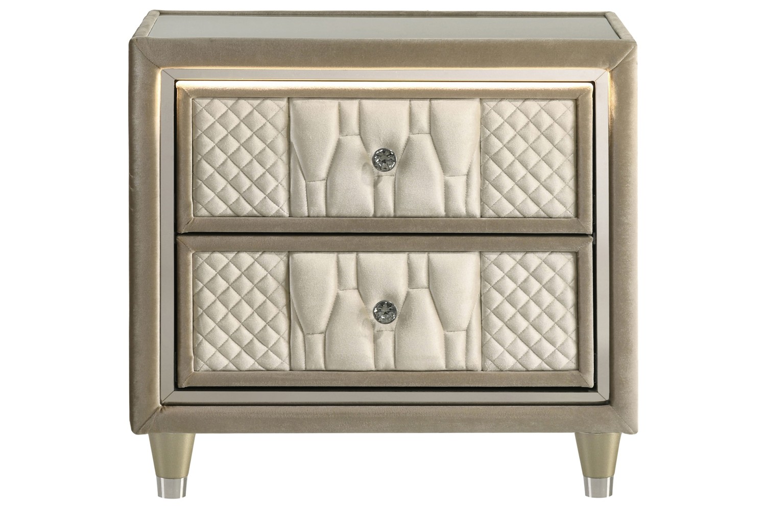 Lorient Ivory Camel 2-Drawer Nightstand
