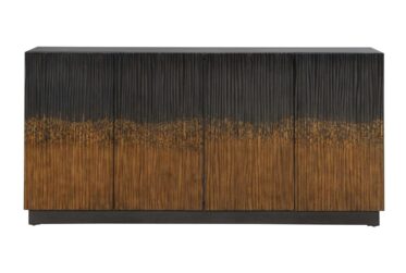 Fiore Satin Espresso 4-Door Accent Cabinet