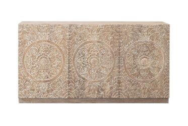 Melody Blonde Ash 3-Door Accent Cabinet