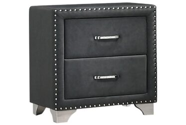 Melody Gray 2-Drawer Upholstered Nightstand