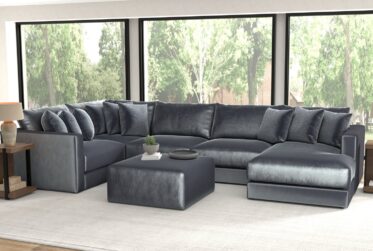 Remington Slate 5-Piece Sectional With Right Chaise