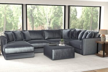 Remington Slate 5-Piece Sectional With Left Chaise