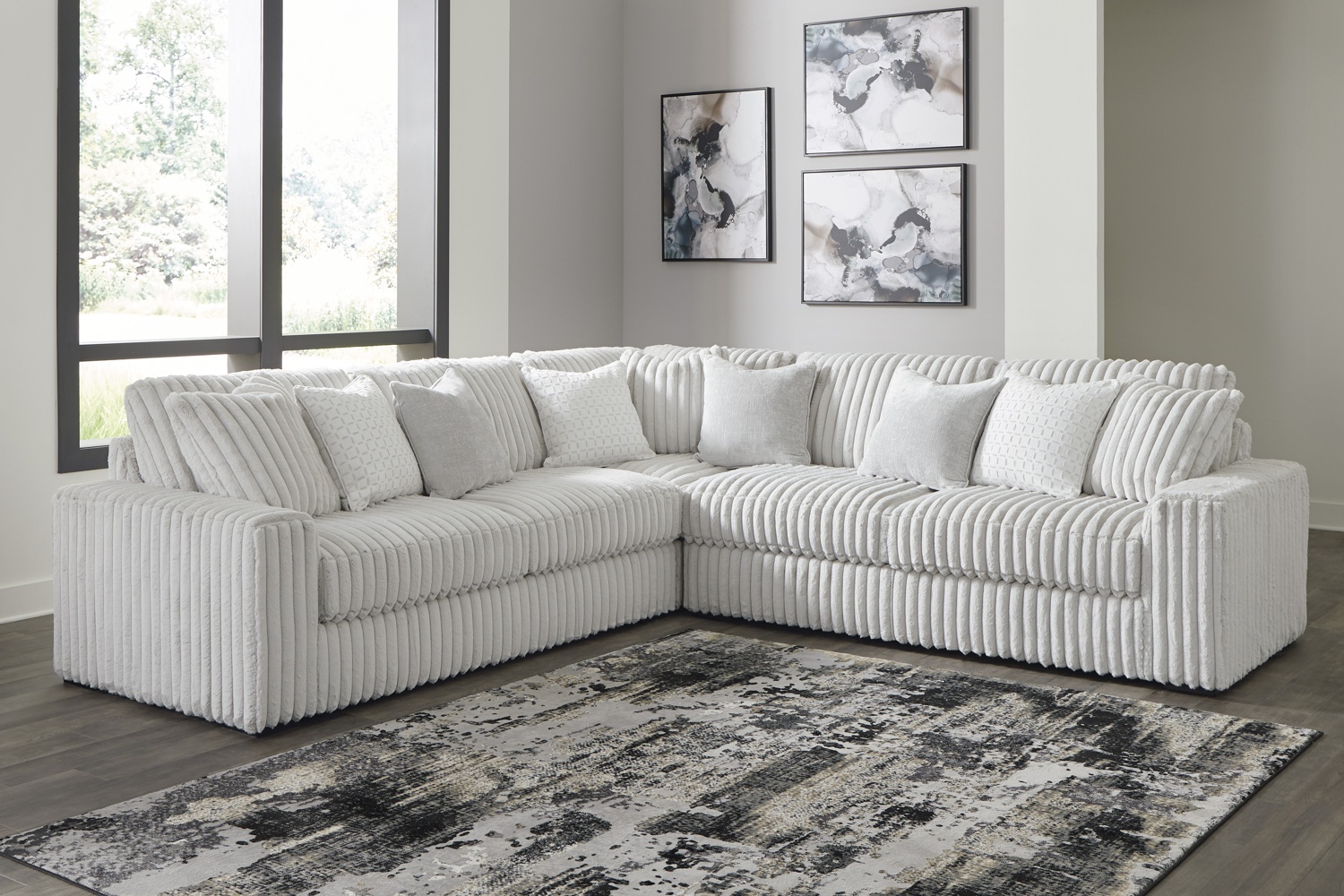 Stupendous Alloy 3-Piece Sectional - Georgia Furniture Mart