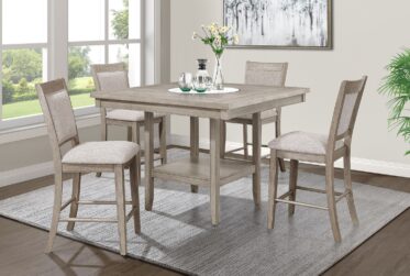 Fulton White Oak Counter Height 5 Piece Dining Set
