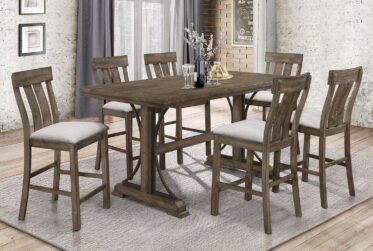 Quincy Wood Rectangular 7 Piece Counter Height Dining Set