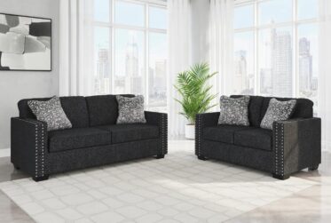 Jasmine Peaks Coal 2 Piece Sofa & Loveseat Set