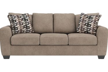 Triston-Peaks Suede Queen Sofa Sleeper