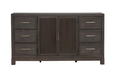 Modern Edge Caffe 2-Door 6-Drawer Dresser