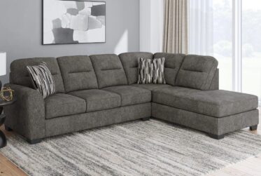 Olten Graphite 2-Piece Sectional With Right Chaise