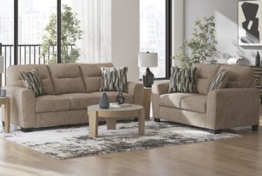 Olten Mocha 2 Piece Sofa & Loveseat Set