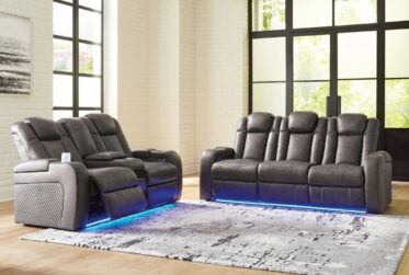 Fyne-Dyme Shadow Power Reclining 2 Piece Sofa & Loveseat Set