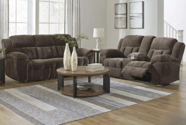 Frohn Chocolate 2 Piece Reclining Sofa & Loveseat Set