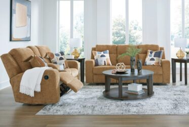Kanlow Honey 2 Piece Reclining Sofa & Loveseat Set