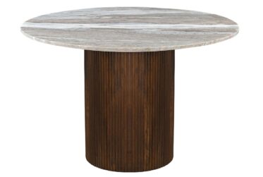 Kaleidoscope Marble Round Pedestal Dining Table