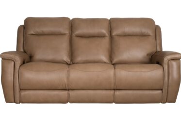 Fischer Saddle Leather Power Reclining Sofa By Leather Italia