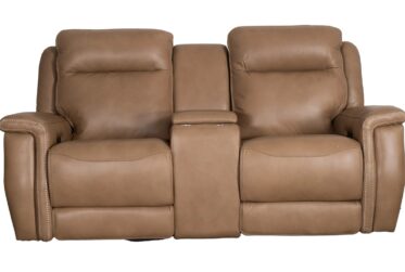 Fischer Saddle Leather Power Reclining Loveseat By Leather Italia