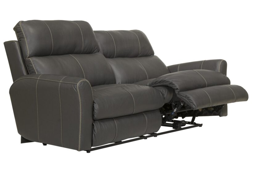 Fredda Anthracite Leather Power Reclining 2 Piece Sofa & Loveseat