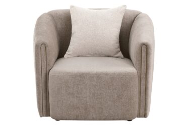 Townsend Chenille Latte Rolled Arm Chair