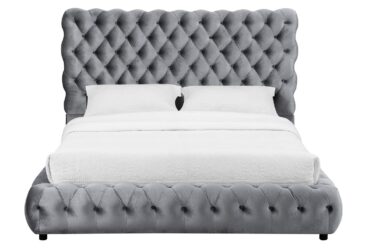 Flory Gray Queen Upholstered Bed