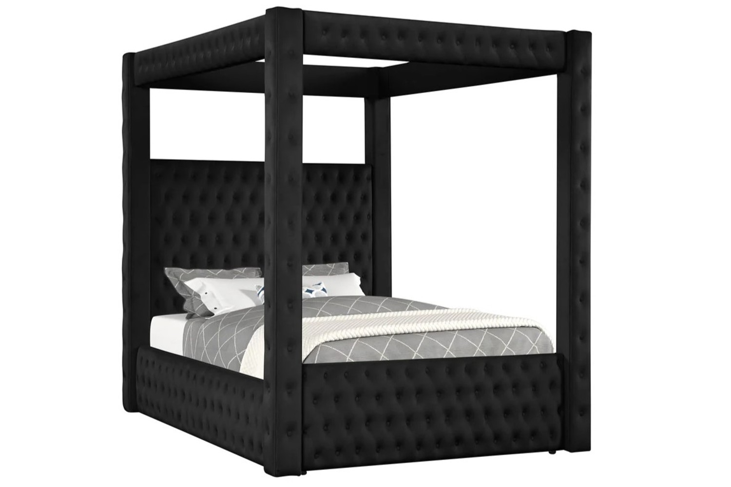 Annabelle Black Queen Canopy Bed