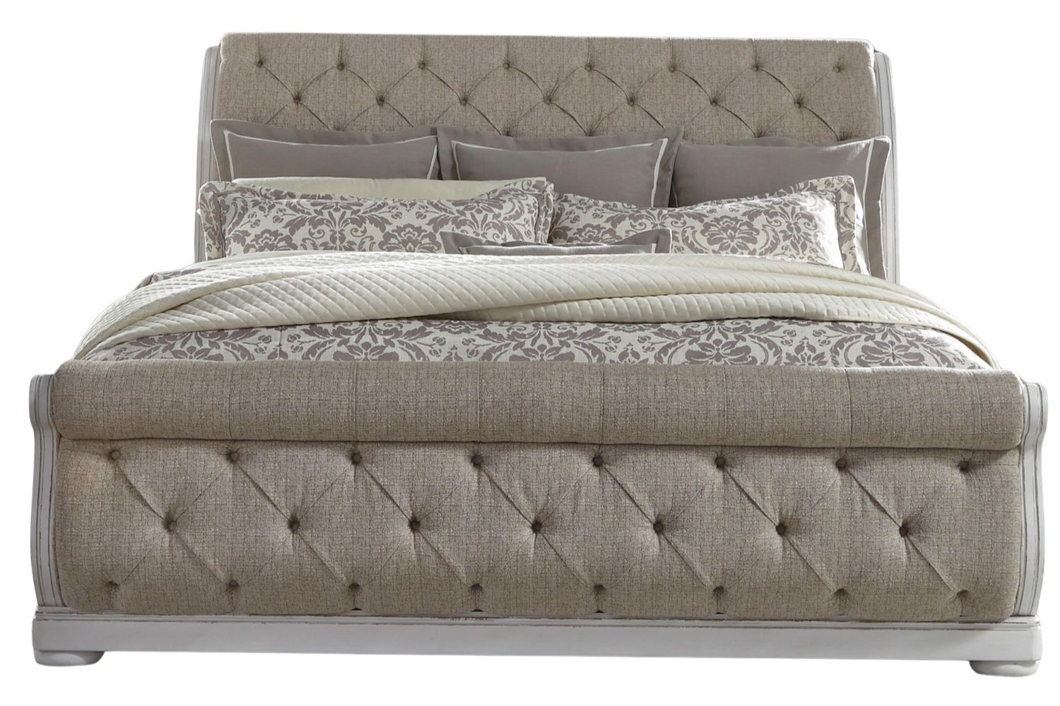 Abbey Park Upholstered Sleigh King Bed